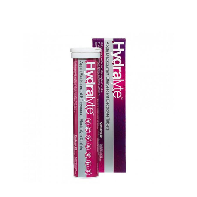 Hydralyte Effervescent Electrolyte Apple Blackcurrant Flavour 20 Tablets