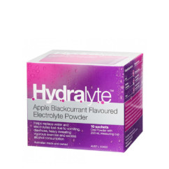 Hydralyte Electrolyte Powder Apple Blackcurrant Flavour 10x 5g Sachets